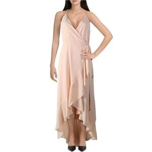 Lisa & Lucy Spring wrap Hi-low Wrap Ruffle Dress S